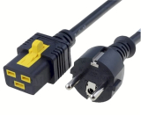 Netzkabel Schutzkontakt Stecker IEC-320-C19 Buchse