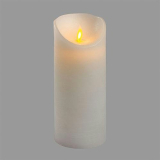 Kerze Led Flackereffekt 18cm Echtwachs weiß Timer