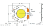 LED COB 8,9W 300mA 2700K 1215lm 25.3V DC
