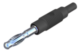 Büscheladapter schwarz 4mm Stecker 2mm Buchse Hirschmann