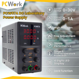 Labornetzgerät 0..30V 0..5A 2x Display PCW07A
