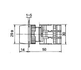 Druckschalter 22mm grün NC+NO 3A/230VAC IP65 beleuchtbar