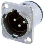 XLR Einbaustecker 3p. nickel Neutrik NC3MD-V printbar