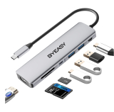 Docking Station USB-C -> USB-C 2xUSB-A HDMI SD-Card