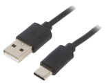 USB-C -> USB-A Stecker/Stecker USB2.0 1.0M schwarz