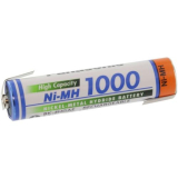 Akku AAA 1,2V 1000mAh lötbar 44,5x40,5mm NiMh Panasonic