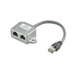Kat T-Adapter 1xRJ45 Stecker - 2x Kupplung