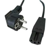 Warmgerätekabel 1,8m 3x0,75mm² Schukostecker auf Gerätebuchse