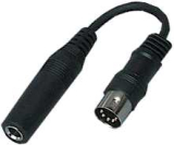 Adapter Dinst. 5pol, 6,3 Klinkenbuchse Stereo