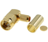 SMA Stecker RG58 crimpbar Winkel