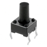 Printtaster 6,0x6,0mm h=9,5mm liegend