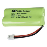 Akkupack 2,4V 550mAh NiMh2x AAA 2pol.