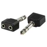 Adapter Klinkenstecker 6,3 -> 2x Klinkenbuchse 3