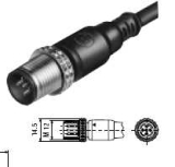 Kabelstecker 4pol. ELST 4012K PG7 Hirschmann