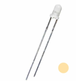 Led 3mm warmweiß 1120mcd diffus 2,8V 20mA, 70°