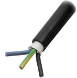Mantelleitung 3x1,5mm² steife Adern Erdkabel schwarz (Meterware)