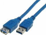 USB3.0-A Stecker/USB3.0-AKupplung 1,8m Verlängerungskabel